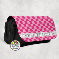 Plain Checkered 1 Large Pencil Bag