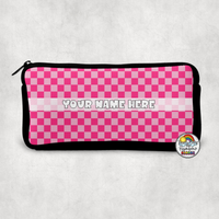 Plain Checkered 1 Small Pencil Bag