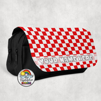 Plain Checkered 2 Large Pencil Bag