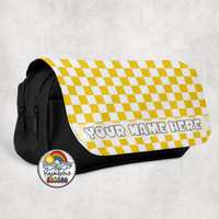 Plain Checkered 2 Large Pencil Bag