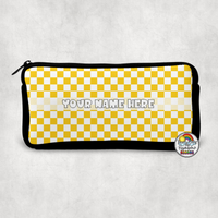 Plain Checkered 2 Small Pencil Bag