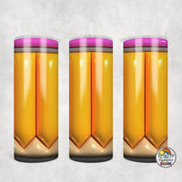 Yellow Puff Pencil Tumbler
