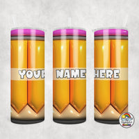 Yellow Puff Pencil Tumbler