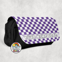 Plain Checkered 2 Large Pencil Bag