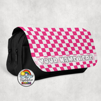 Plain Checkered 2 Large Pencil Bag