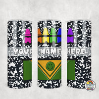 Bright Crayons Tumbler