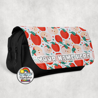 Coral Apples Large Pencil Bag
