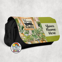 Bloom Where You Are Planted Large Pencil Bag