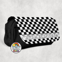 Plain Checkered 2 Large Pencil Bag