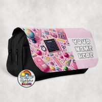 Pink Supplies Large Pencil Bag