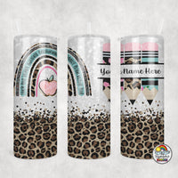 Boho Teal Leopard Tumbler