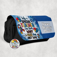 Only a Special Teacher Large Pencil Bag