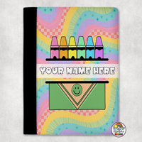 Retro Rainbow Crayons Portfolio