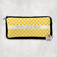 Plain Checkered 1 Small Pencil Bag