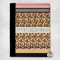 Tan Leopard Pencil Portfolio