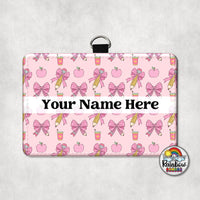 Pencil Bows & Apples Horizontal