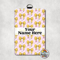 Pink & Pencil Bows Vertical