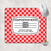 Checkered 1 Comp Book Mouse Pad