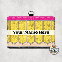 Yellow Crackle Pencil Horizontal