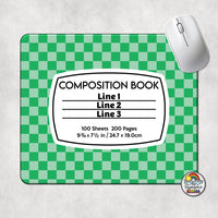Checkered 1 Comp Book Mouse Pad