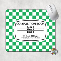 Checkered 2 Comp Book Mouse Pad