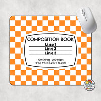 Checkered 2 Comp Book Mouse Pad