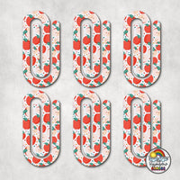 Coral Apples Acrylic Paperclips