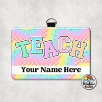 Retro Rainbow TEACH Horizontal
