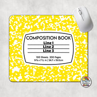 Composition Book Mouse Pad