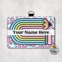 Blue Teacher Pencil Horizontal