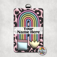 Pink Teacher Pencil Vertical