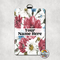 Burgundy Floral Vertical