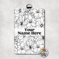 Black & White Floral Vertical