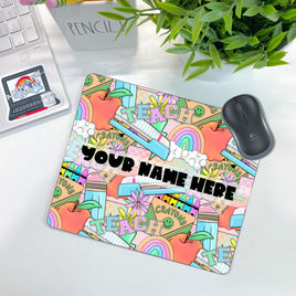 Teacher Things Pastel Mouse Pad