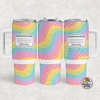 Retro Rainbow Composition- 40 oz. Cup