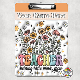 Teacher Wild Flowers Clipboard