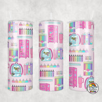 Pink School Supplies Tumbler