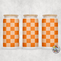 Plain Checker 1 Glass Can