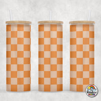 Plain Checker 1 Glass Can