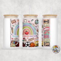 Teacher, Love, Inspire 2 Glass Can