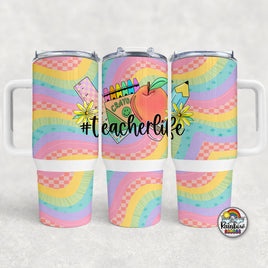 Retro Rainbow Supplies- 40 oz. Cup