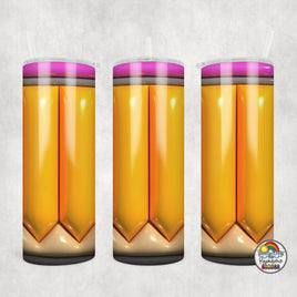 Yellow Puff Pencil Tumbler