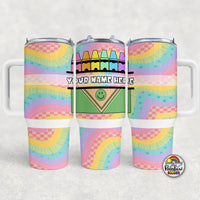 Retro Rainbow Crayons- 40 oz. Cup