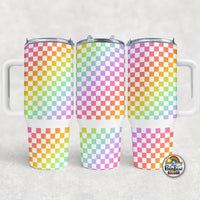 Rainbow Checker- 40 oz. Cup