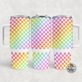 Rainbow Checker- 40 oz. Cup