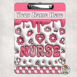 Nurse Checkered Clipboard