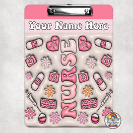 Nurse Pink Supplies Clipboard
