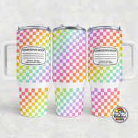 Rainbow Checker Composition- 40 oz. Cup