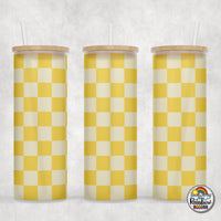 Plain Checker 1 Glass Can