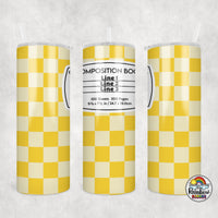 Checker Composition 1 All Colors Tumbler